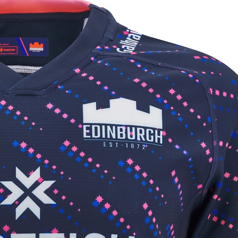 Edinburgh Mens Training Rugby Shirt - Short Sleeve - 24/25 - Logo