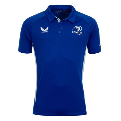 Leinster Mens Rise Pro Players Presentation Polo 24/25 - Front Leinster Mens Rise Pro Players Presentation Polo 24/25 - Front