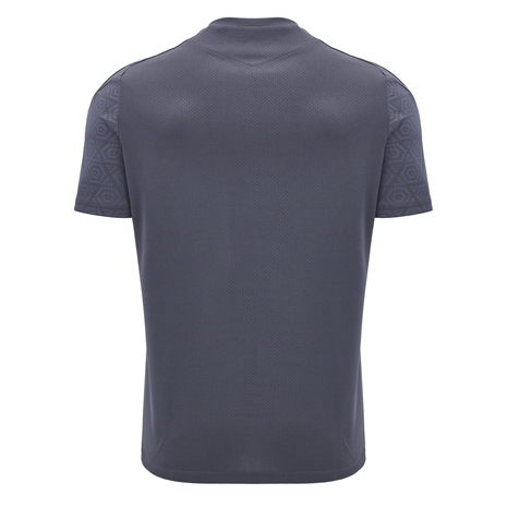 Wales Mens Poly Training Shirt - Grey - Short Sleeve -2025 - Back
