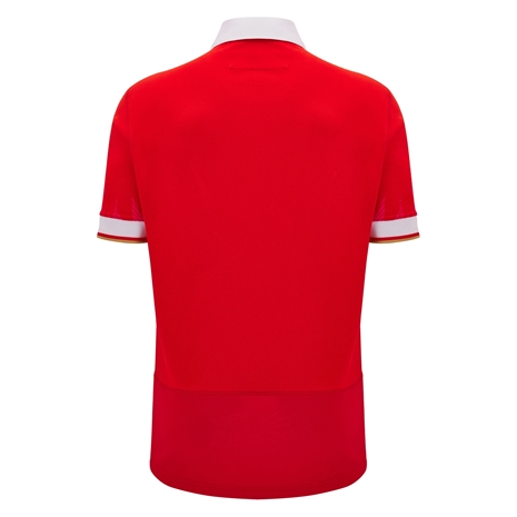 Wales Mens Cotton Home Rugby Shirt - Short Sleeve 2025 - Back