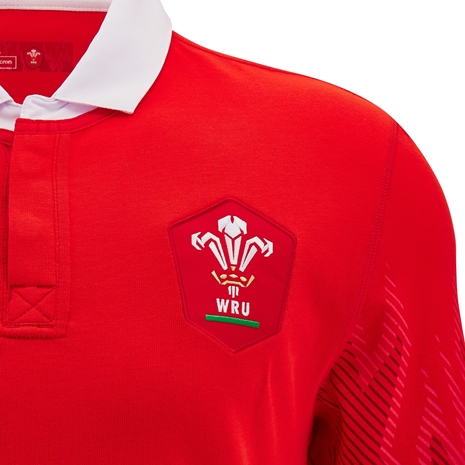 Wales Mens Cotton Home Rugby Shirt - Short Sleeve 2025 - WRU
