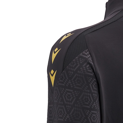 Wales Mens Training 1/4 Zip Top - Black 2025 - Sleeve