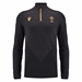 Wales Mens Training 1/4 Zip Top - Black 2025 - Front 