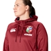 British and Irish Lions Womens 1/4 Zip Hoody - Red - Model Front Chest 