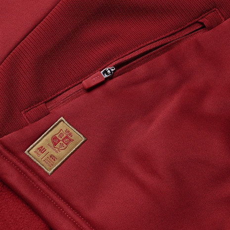 British and Irish Lions Womens 1/4 Zip Hoody - Red - Zip