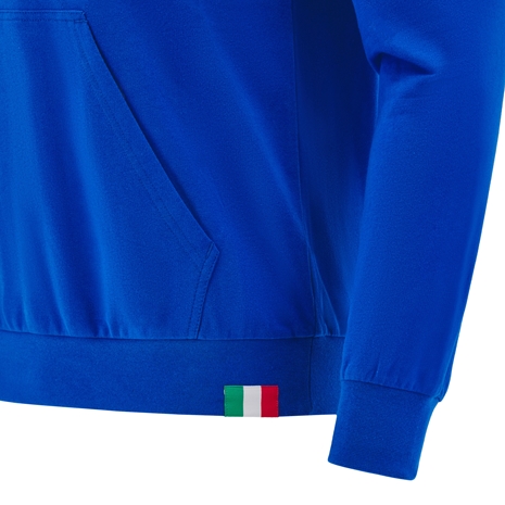 Italy Mens Linea Fan Cotton Hoody - 2025 - Hem Flag